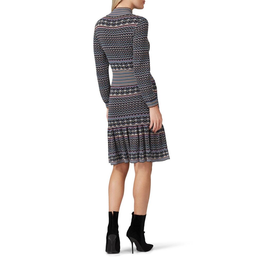 SHOSHANNA Etta Dress RTR Anthropologie Multicolor Fair Isle Stripe Sweater Sz Lg - Picture 8 of 11